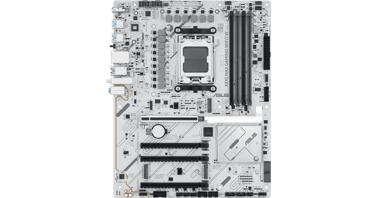 ASUSX870 MAX GAMING WIFI7 W socket AM5 moederbord  (Wit)
