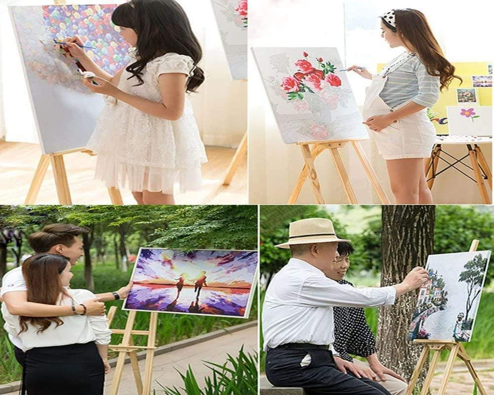(10-tlg. Set) 40x50cm Malen Nach Zahlen Leinen Tuch für Erwachsene und Kinder inkl. Bildaufhänger - Pferde