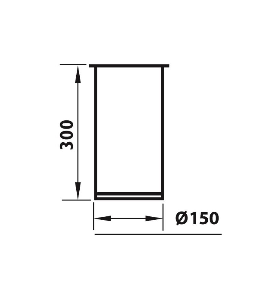 VEGGJENOMFØRING ADURO ENKEL 300MM