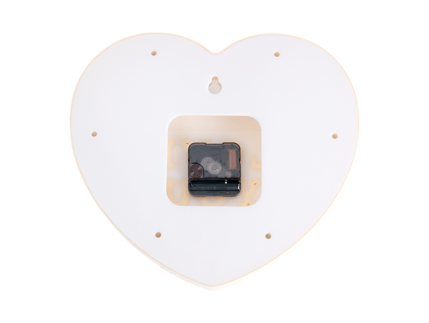 Wall clock Heart Candy soft yellow