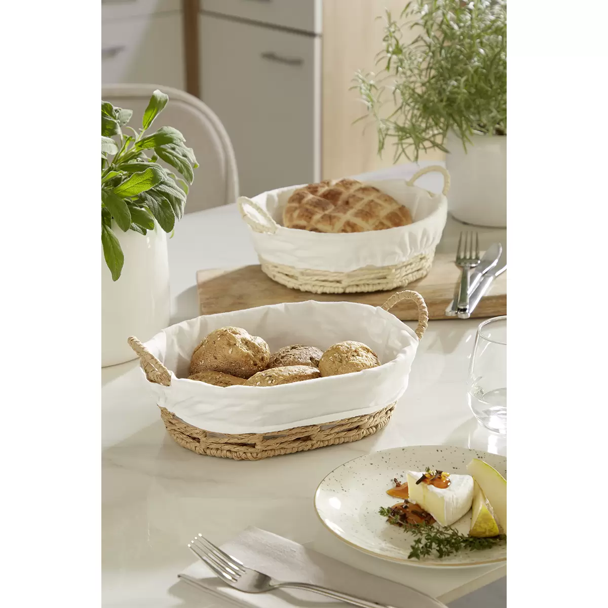 Brotkorb Luca Bessoni beige,grau