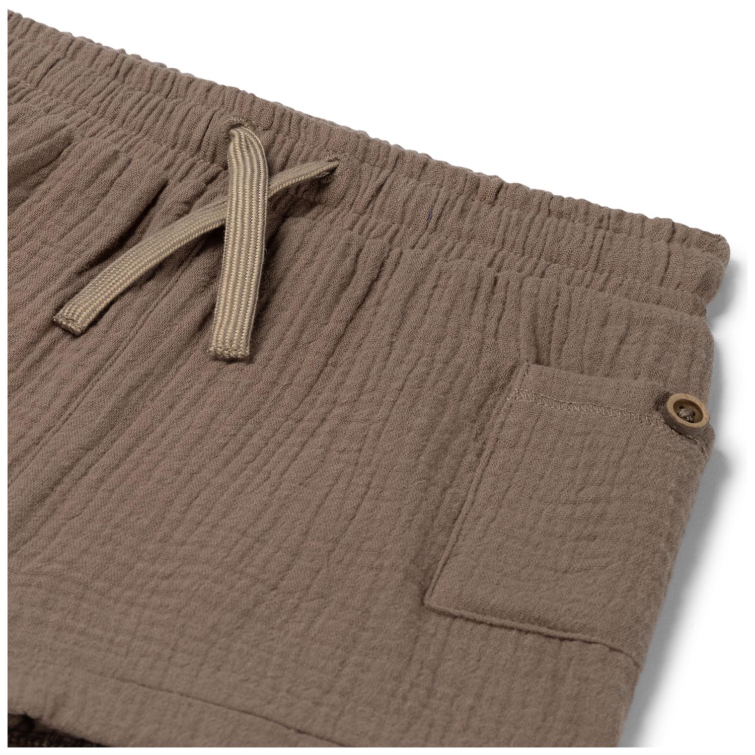 Sweet Petit peuter short Siem  effen taupe