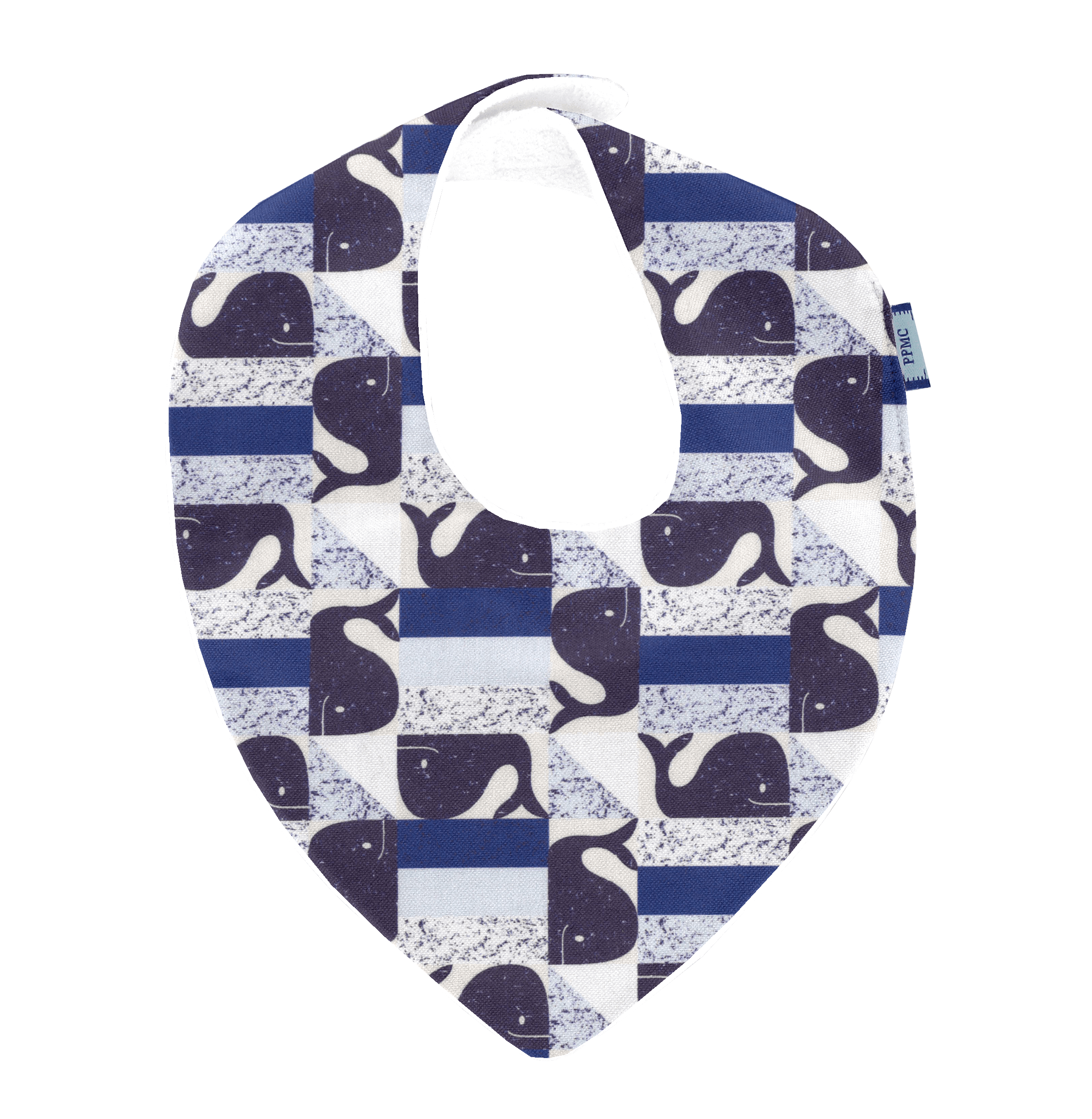 Bavoir Bandana Baleino Bleu