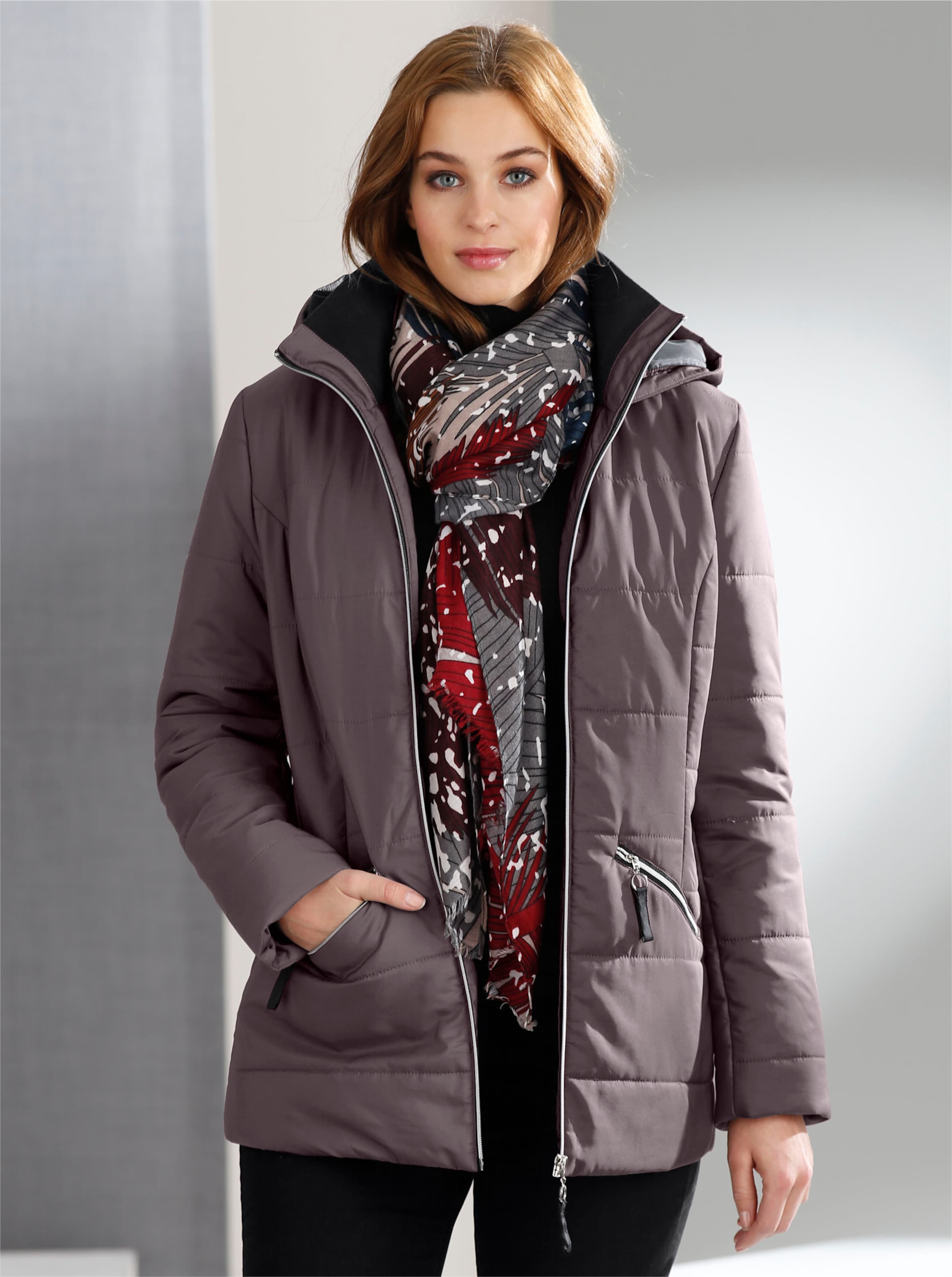 Steppjacke in taupe