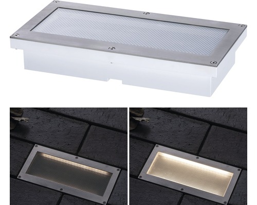 LED Sensor Solar Inbouw Grondspot IP67 1.5W 40 lm 3000K Warm Wit Aron Wit HxBxD 36.5x200x100 mm