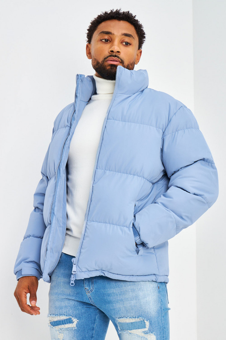 Doudoune matelassée bleu clair