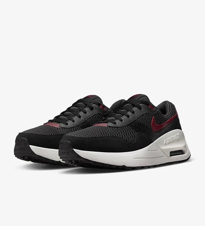 NIKE AIR MAX SYSTM MENS SHOES BLACK-TEAM-RED-ANTHRACITE-SUMM