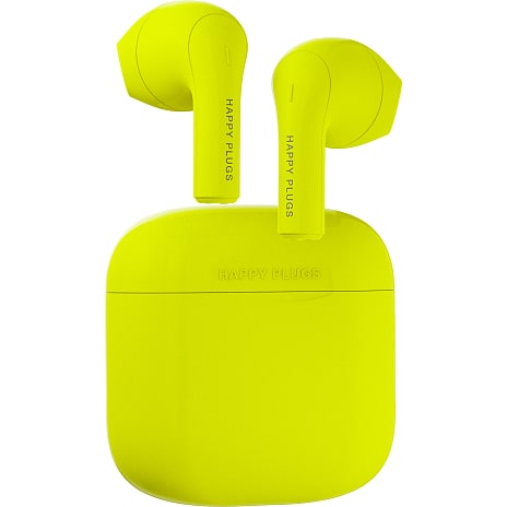 Happy Plugs Joy trådløse in-ear høretelefoner – neon gul