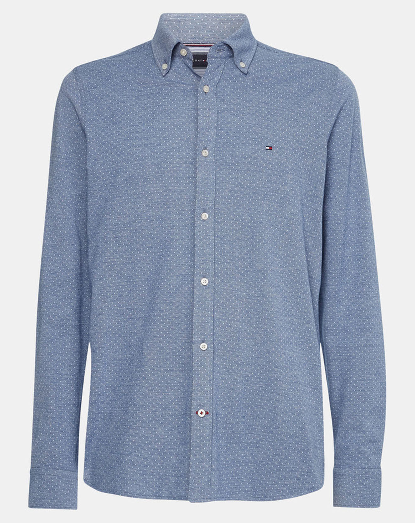 Tommy Hilfiger Chemise slim 1985 Knitted Dobby bleu marine