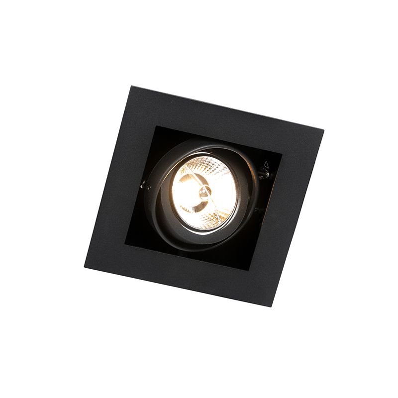 Set van 6 Moderne inbouwspot zwart verstelbaar - Oneon 70