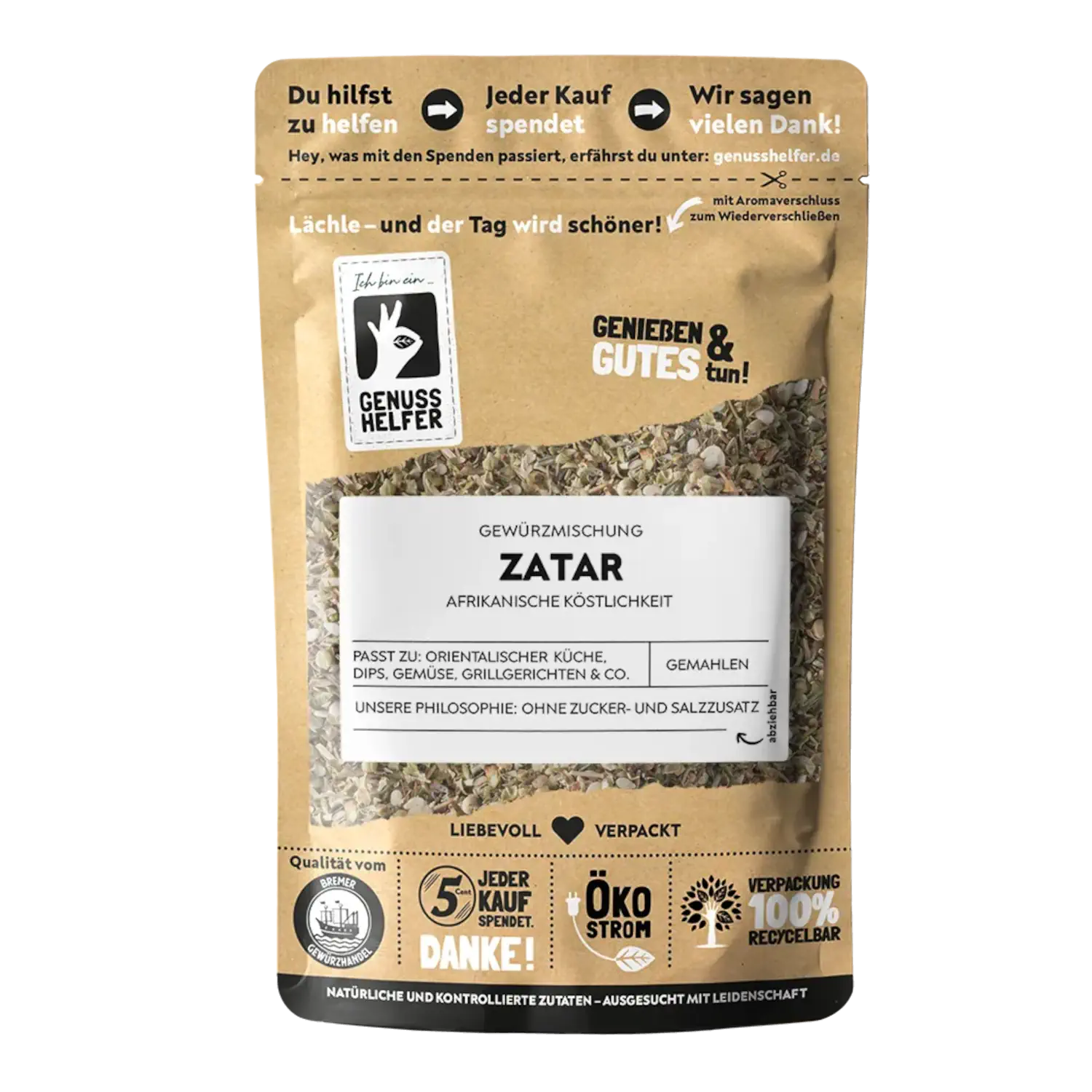 Zatar, afrikanische Gewürzmischung, geschrotet, 10er Pack