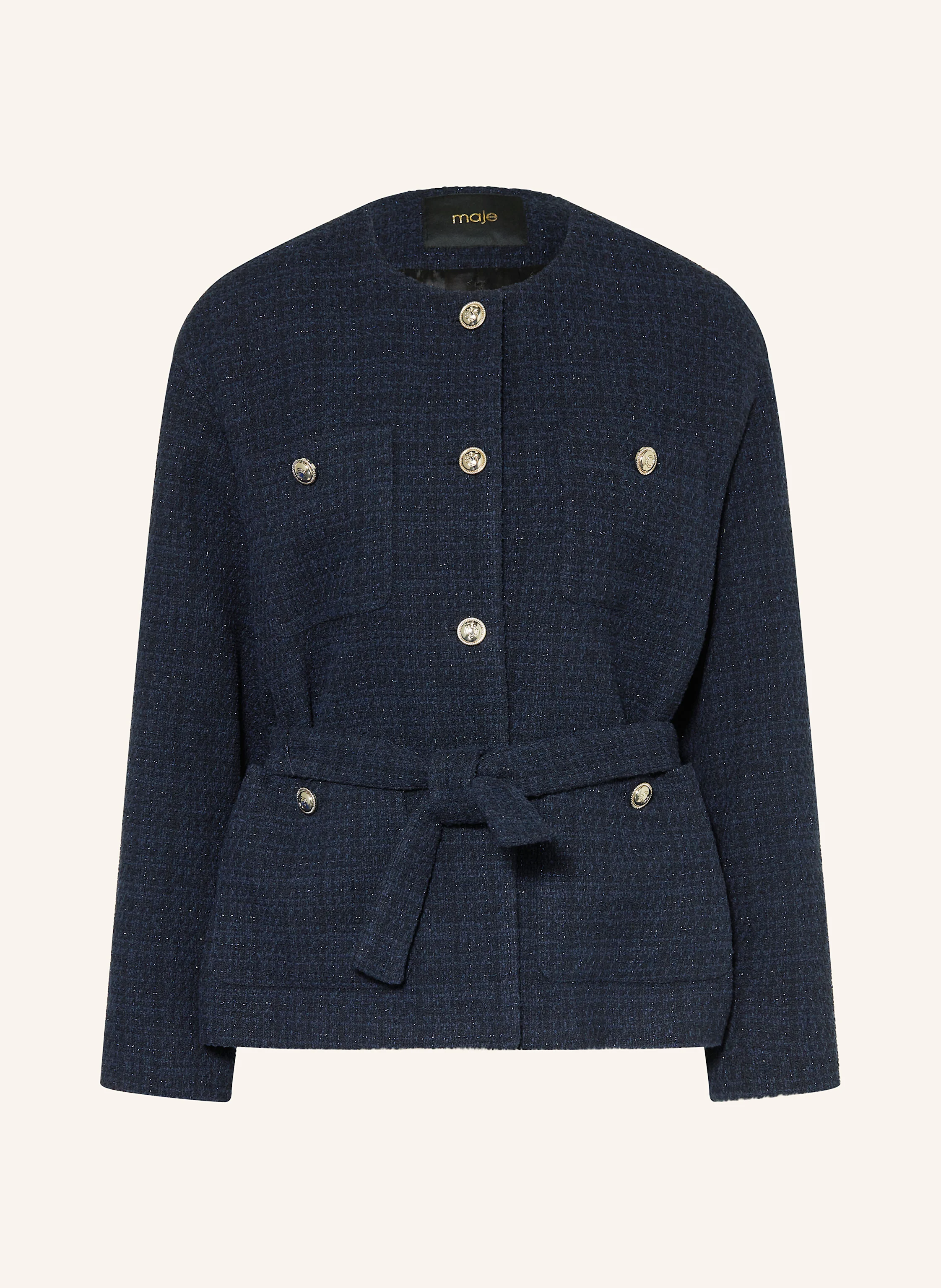 maje Bouclé-Jacke mit Glitzergarn