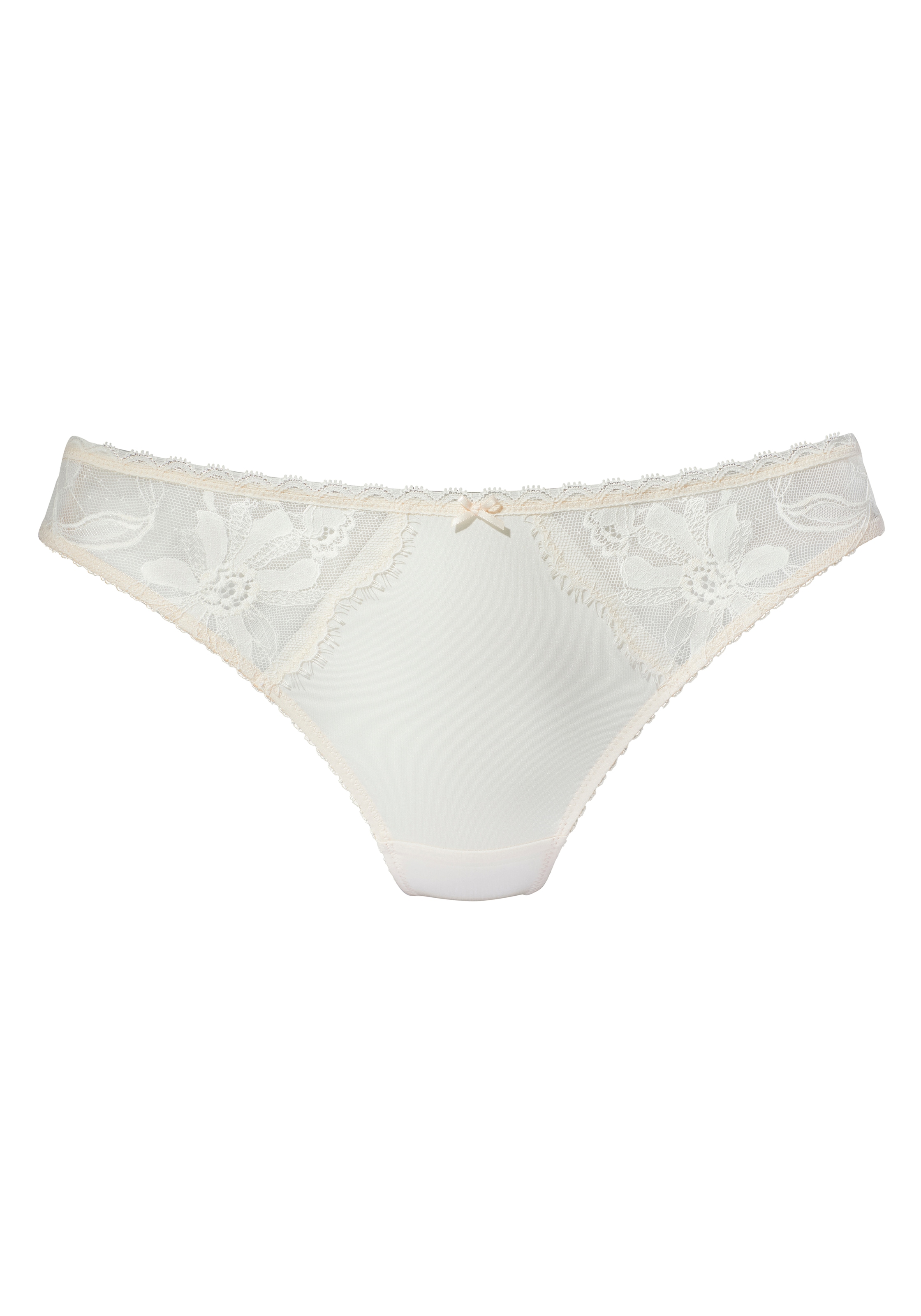 LASCANA String , aus seidigem Material und edler Jacquardspitze