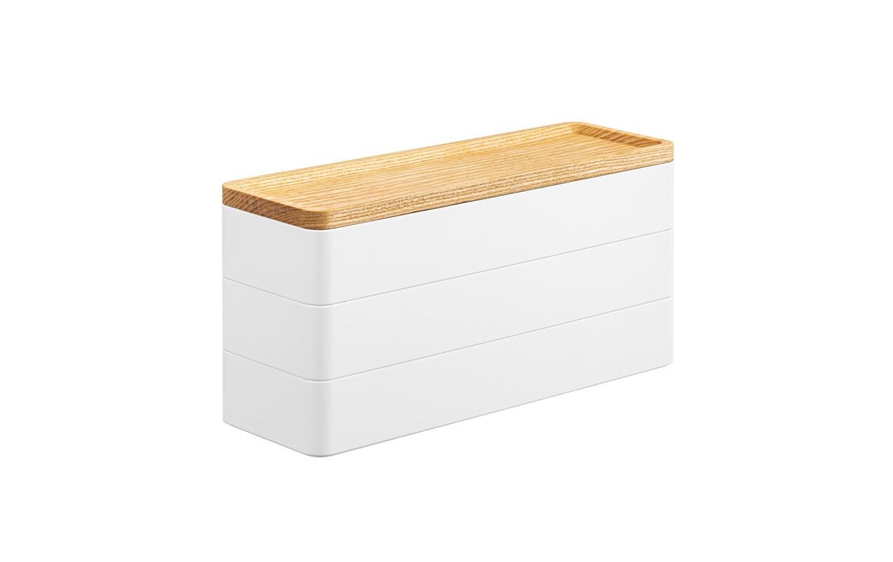Schmuckschatulle Rin Weiss3-stufige Accessoire-Ablage