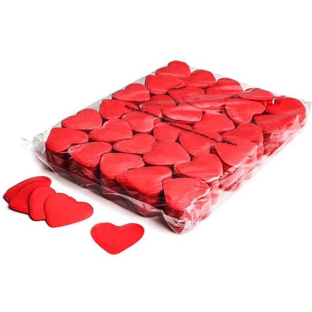 Magic FX CON04RD hartvormige confetti 55mm rood