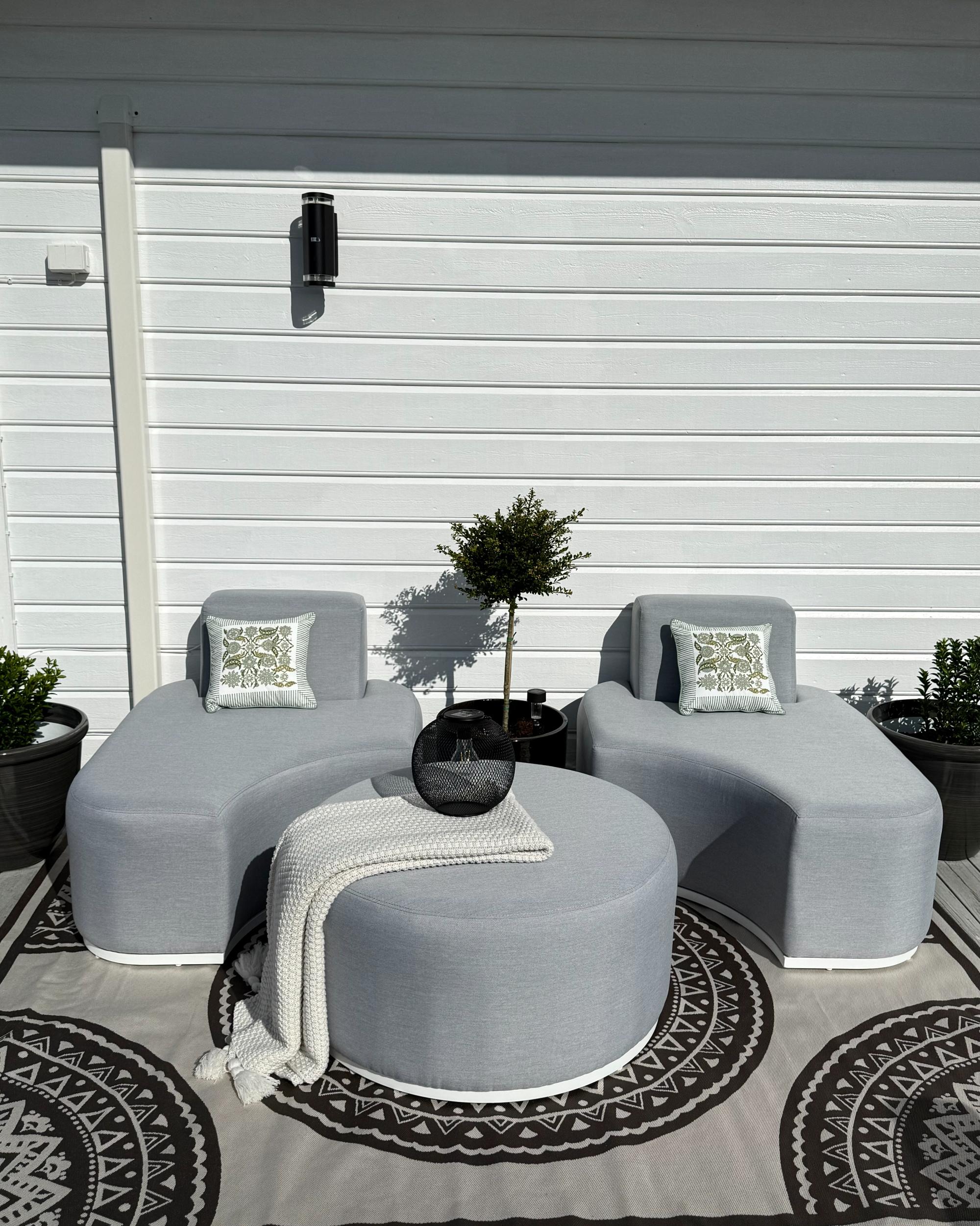 Tuintapijt NELLORE Grijs 160 x 230 cm