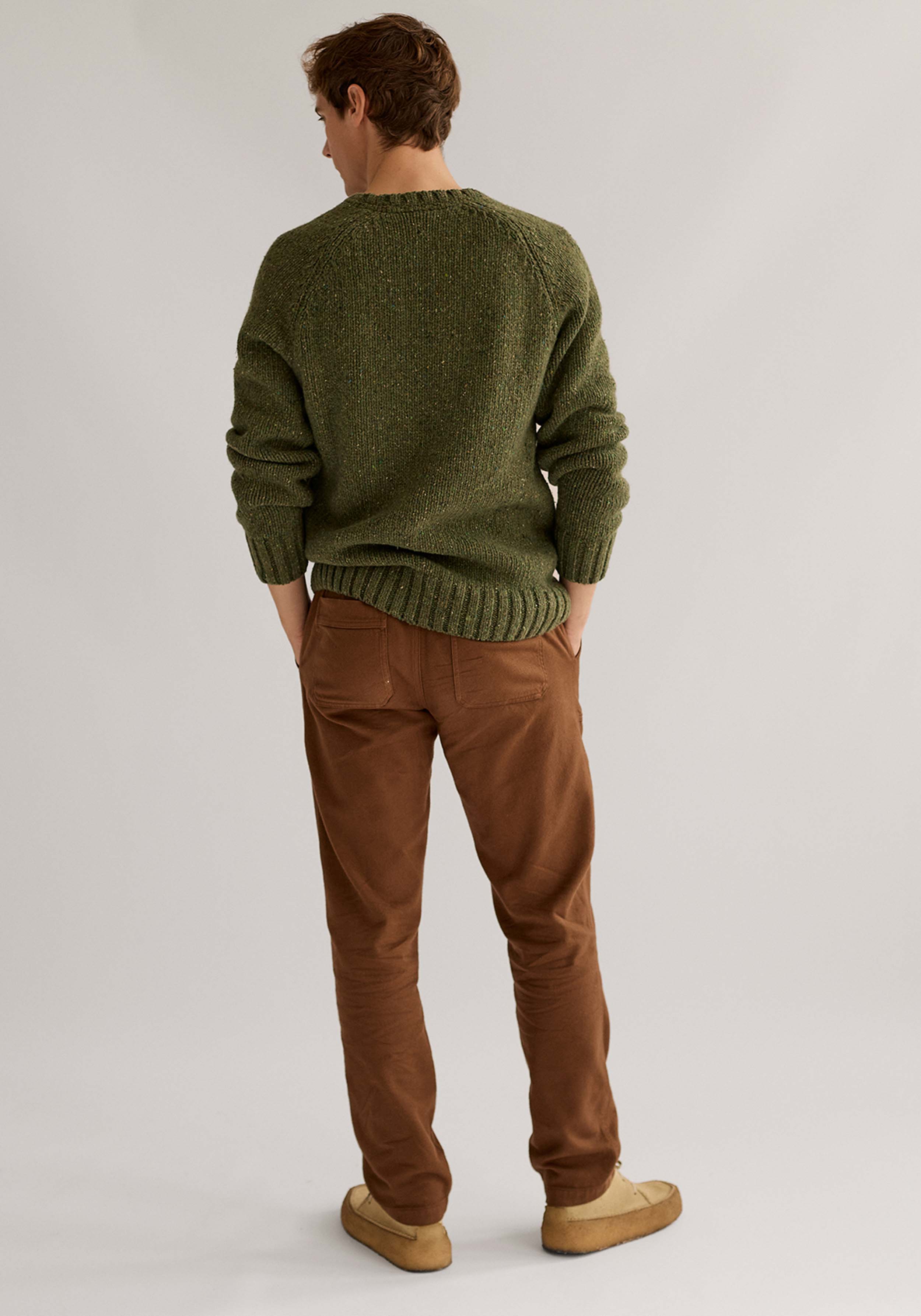 Twothirds Strickpullover Golden Moss Green