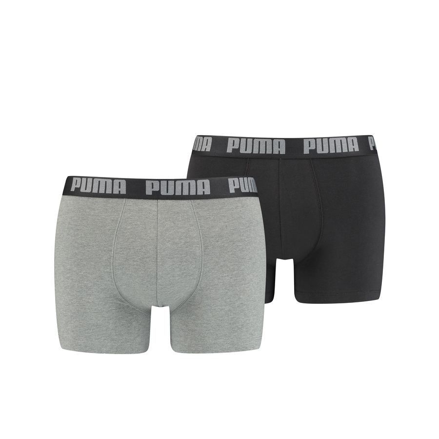 PUMA Shorts Boxer Basic 2-Pack - Gris/Noir