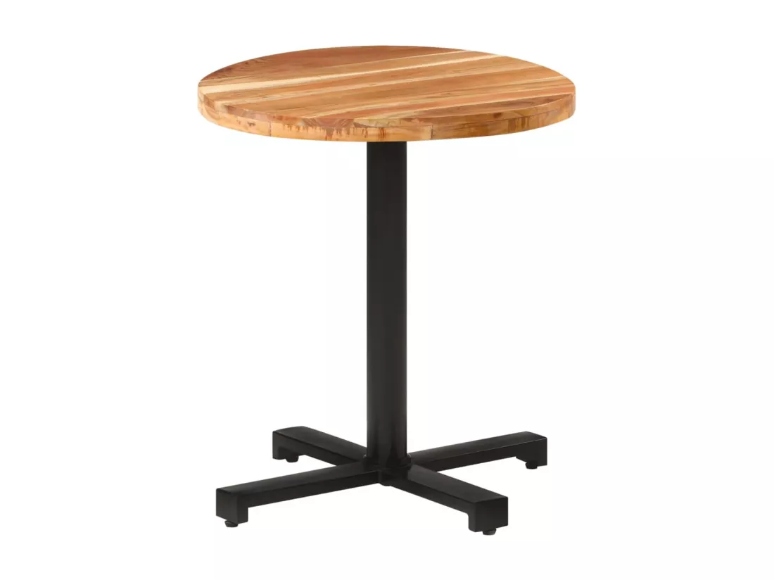 Table de bistro Ronde Ø70x75 cm Bois d'acacia massif