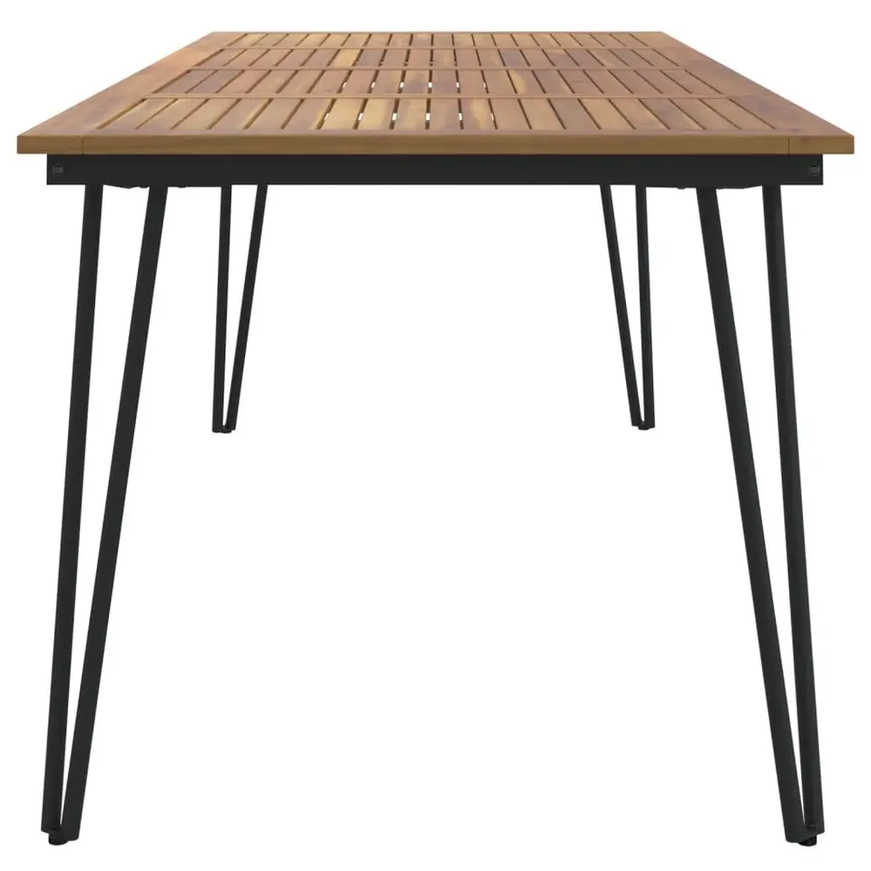 vidaXL - Tuintafel met haarspeldpoten - Bruin - Hout - 180 x 90 x 75 cm