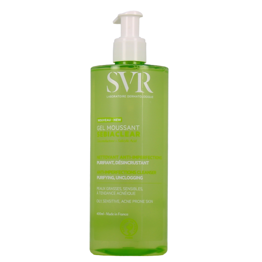Gel moussant SVR Sebiaclear - Peaux grasses à tendance acnéique