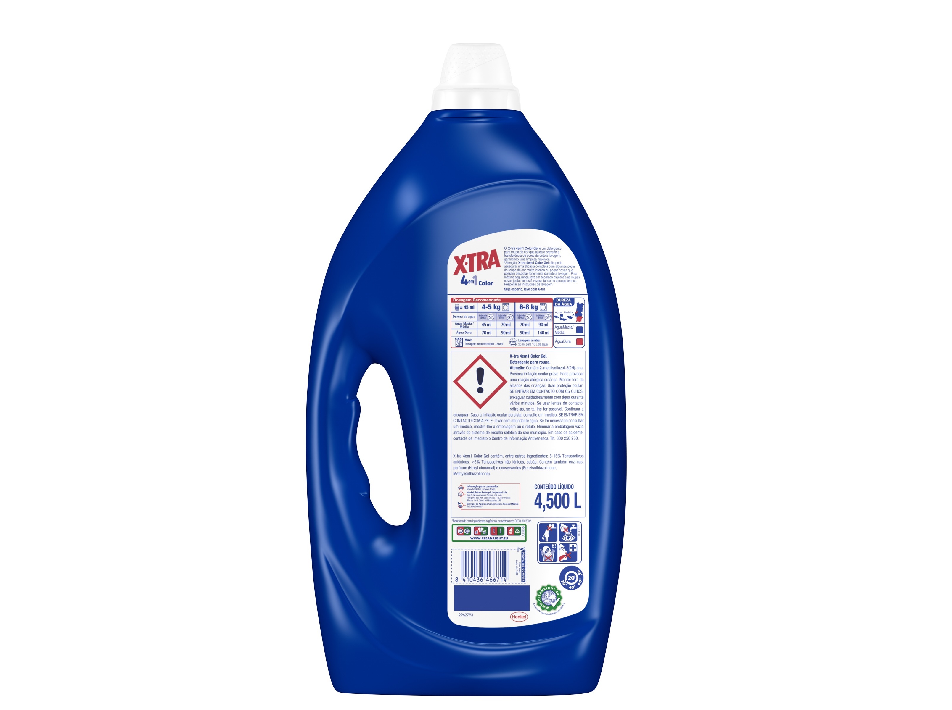 DETERGENTE ROUPA MÁQUINA LIQUÍDO X-TRA 4EM1 COLOR GEL 100DOSES