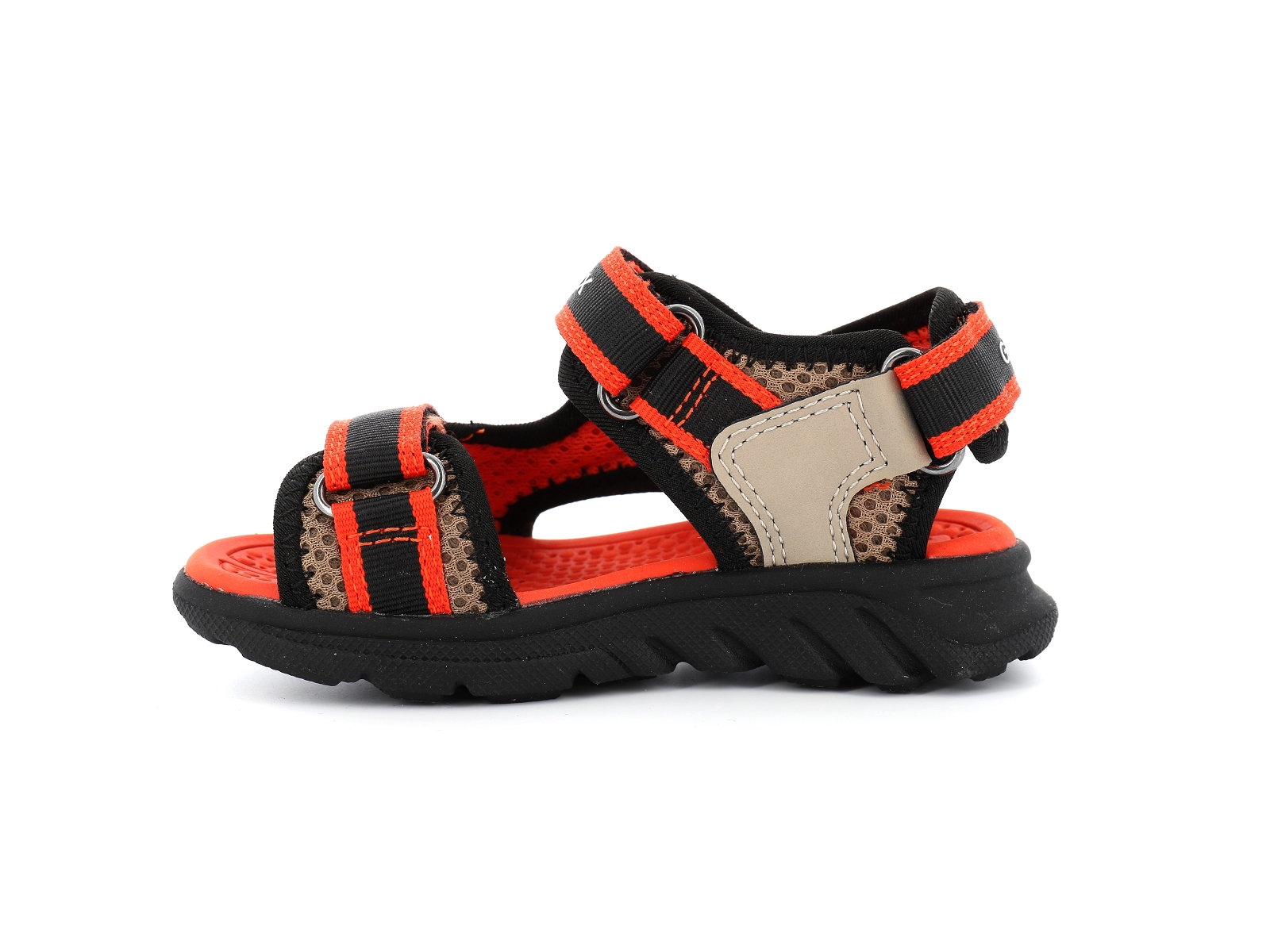 Geox-J AIRADYUM J45F1B Matières combinées Rouge Beige
