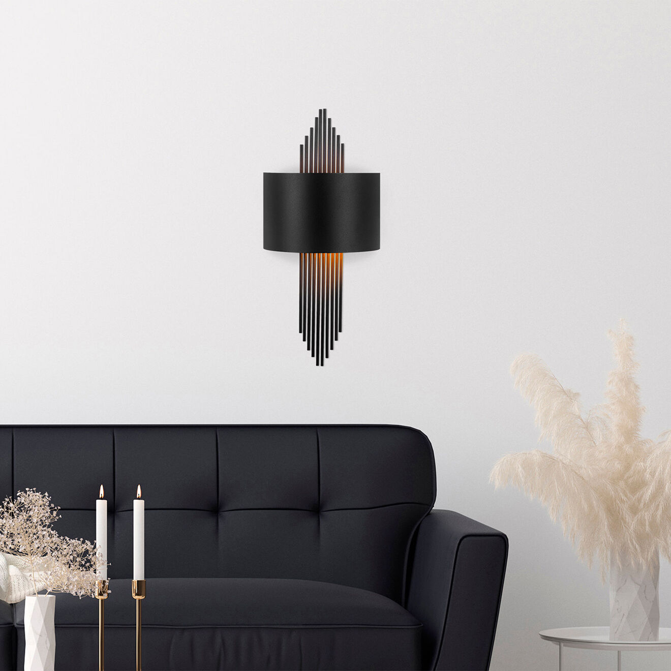 Sheen Applique murale 620 noire - 75x10x22 cm
