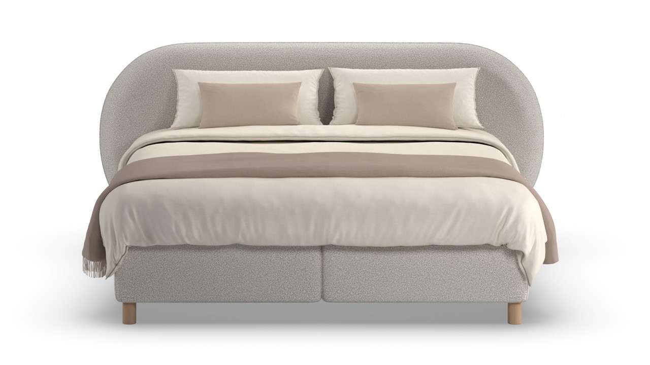 Boxspring Flow met Kårlsson Excellence matras - Wool look off white