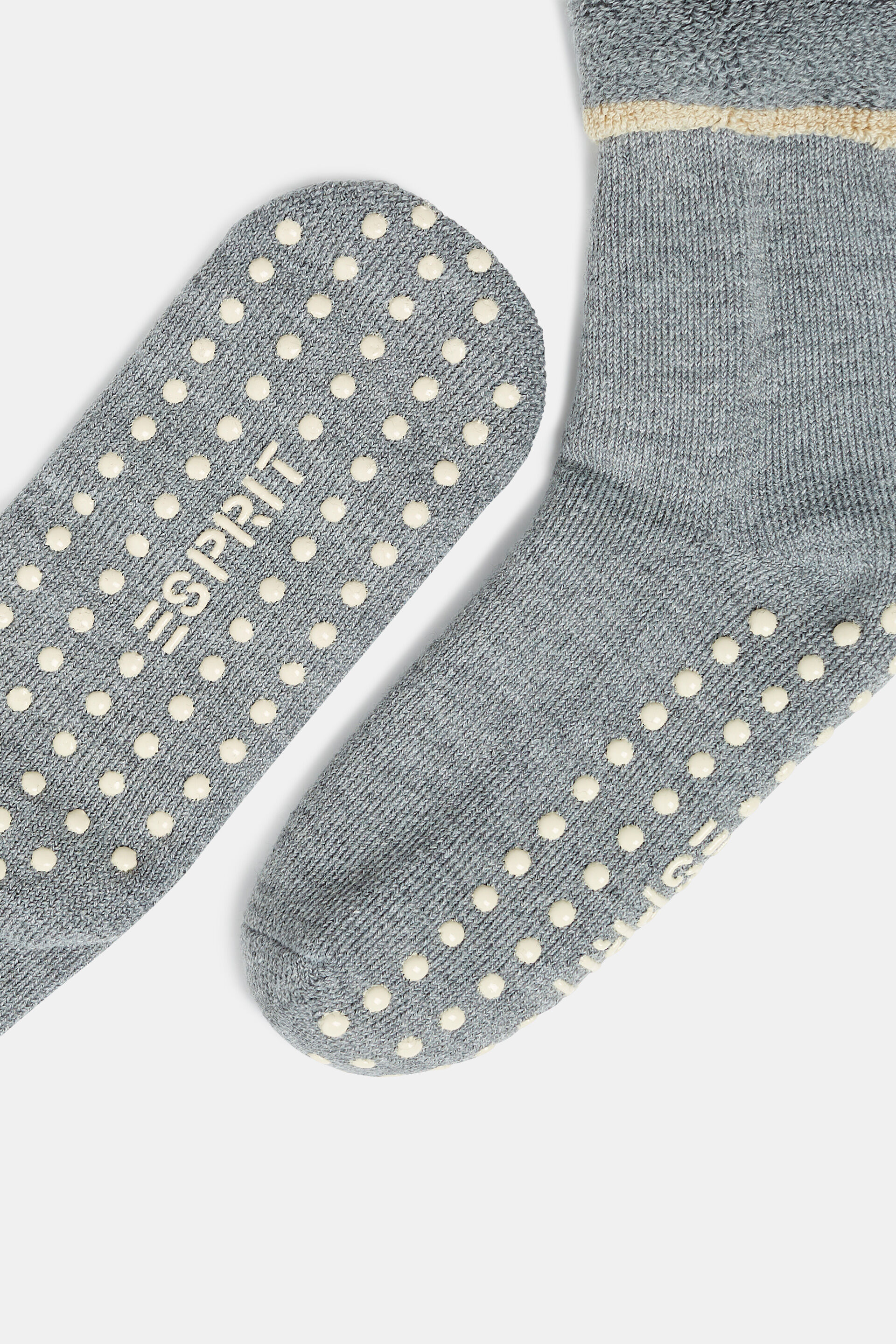 Douces chaussettes antidérapantes, laine mélangée