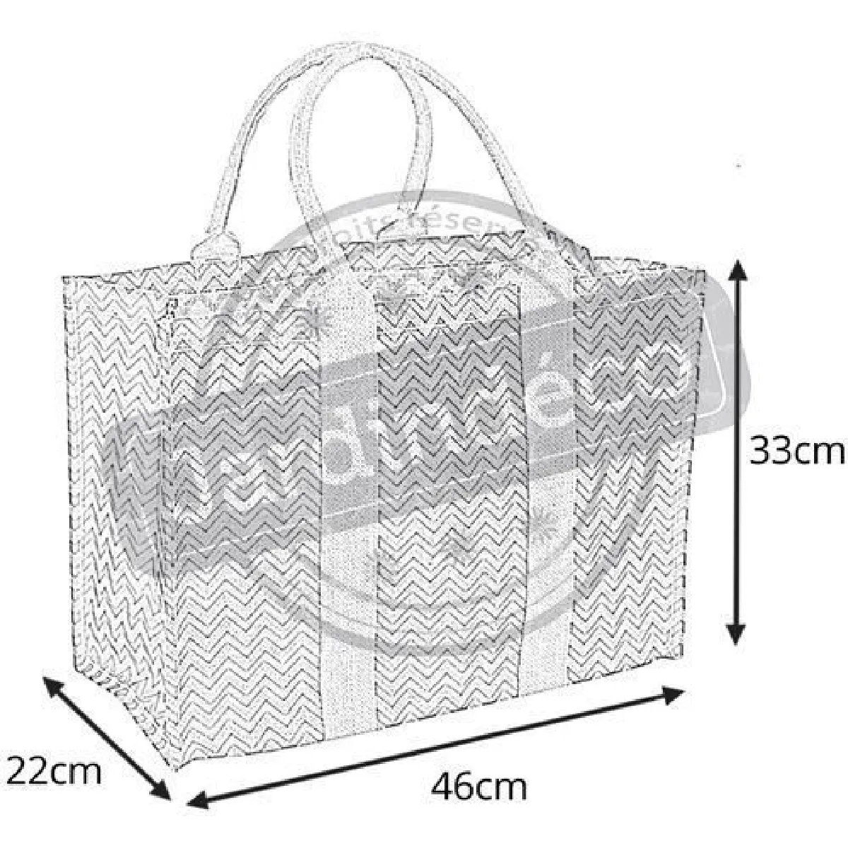 Aubry Gaspard Sac Jute Chevron