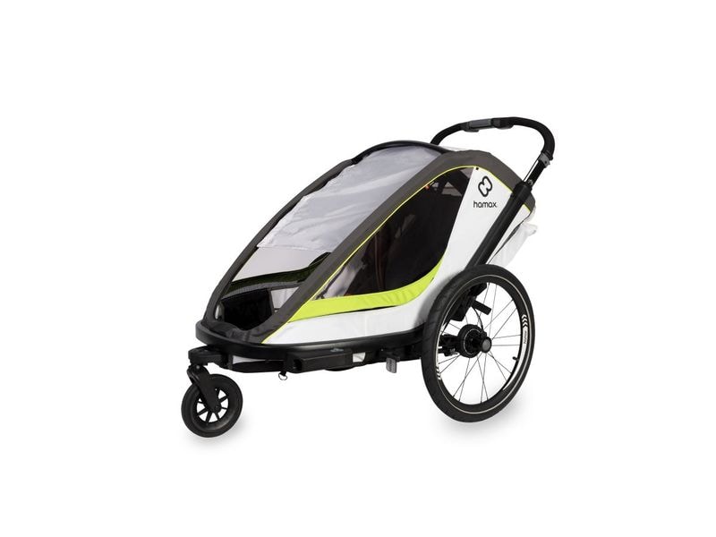 Hamax Veloanhänger Breez Geräumiger Fahrradanhänger für zwei Kinder mit Falttechnik