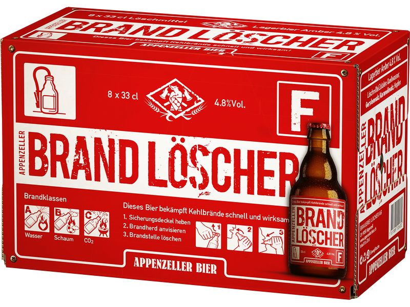 Appenzeller Bier Bier Brandlöscher 8 x 0.33 l Lagerbier