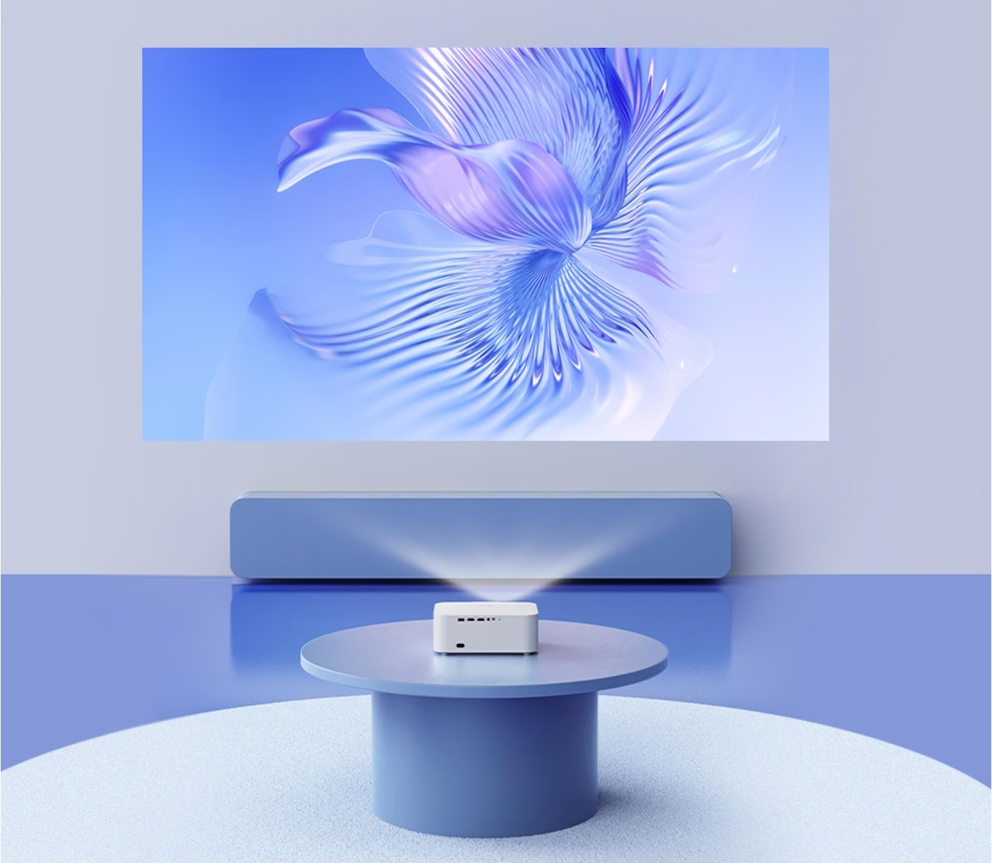 Wanbo X2 Pro Android Multimedia LED Projektor Beamer Heimkino HD 1280p / 2x HDMI / USB A / 3.5mm Klinke und Fernbedienung - Weiss