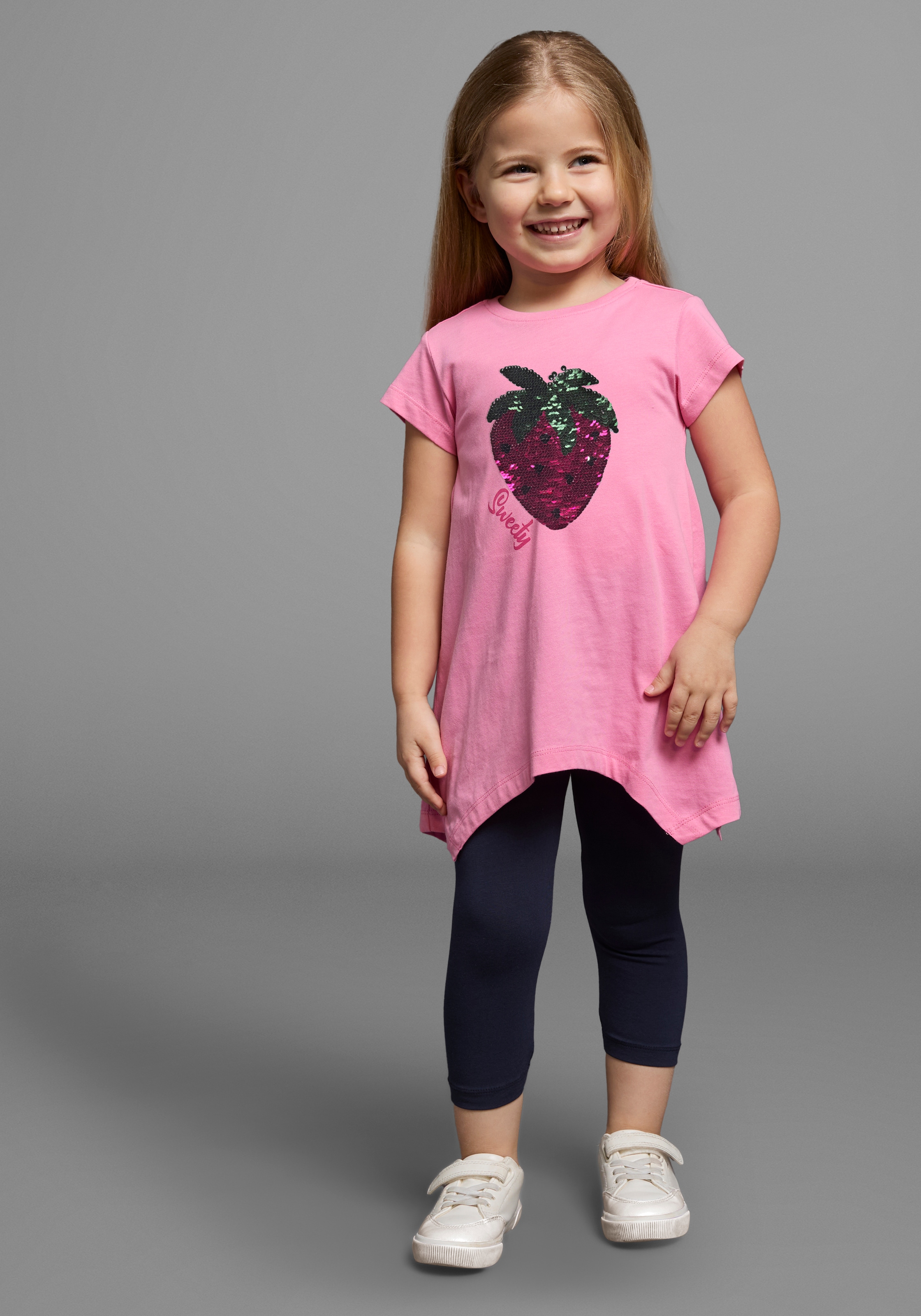 KIDSWORLD Shirt & Leggings »2tlg. Set T-Shirt + Leggings mit Wendepailletten«, 2 Stk. in 2 Farbvarianten zu tragen