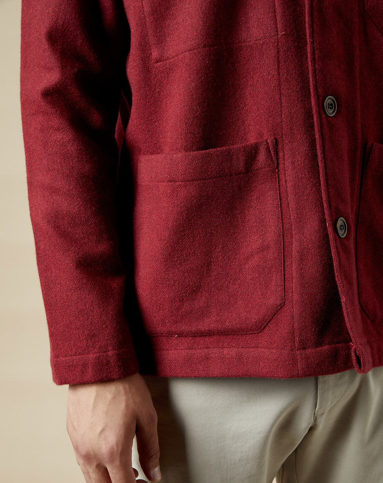 Hartford Veste en Laine mélangée Perry bordeaux