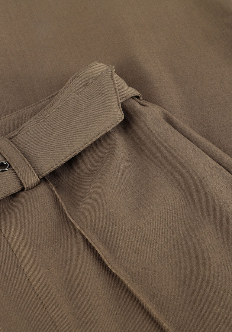 olijf co'couture wijde broek luna belt crease pant