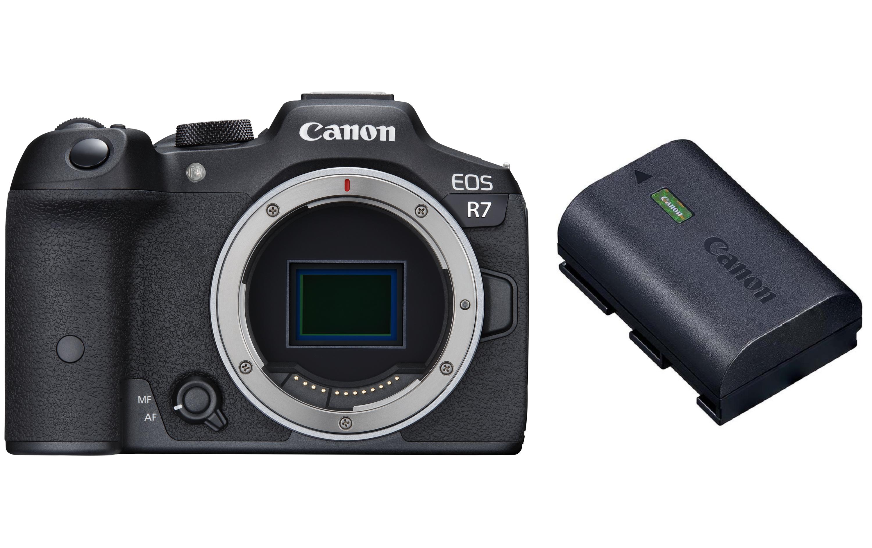 Fotokamera EOS R7 Body LP-E6NH<br>EOS R Technologie trifft auf APS-C Design mit dem leistungsstarken Canon Akku
