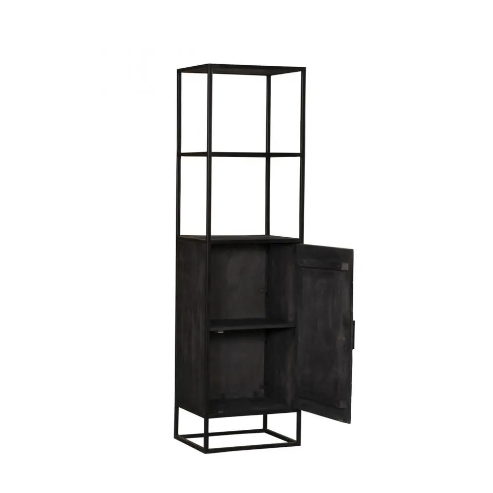 StarFurn - Boekenkast New York 1 deur - 55 cm - zwart