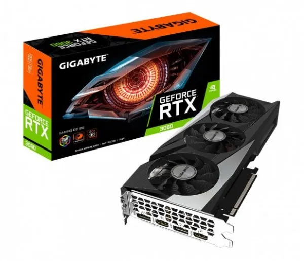 Gigabyte GeForce RTX 3060 VISION OC 12G (rev. 2.0) - Grafikkort - GF RTX 3060 - 12 GB GDDR6 - PCIe 4.0 x16 - 2 x HDMI, 2 x DisplayPort - LHR