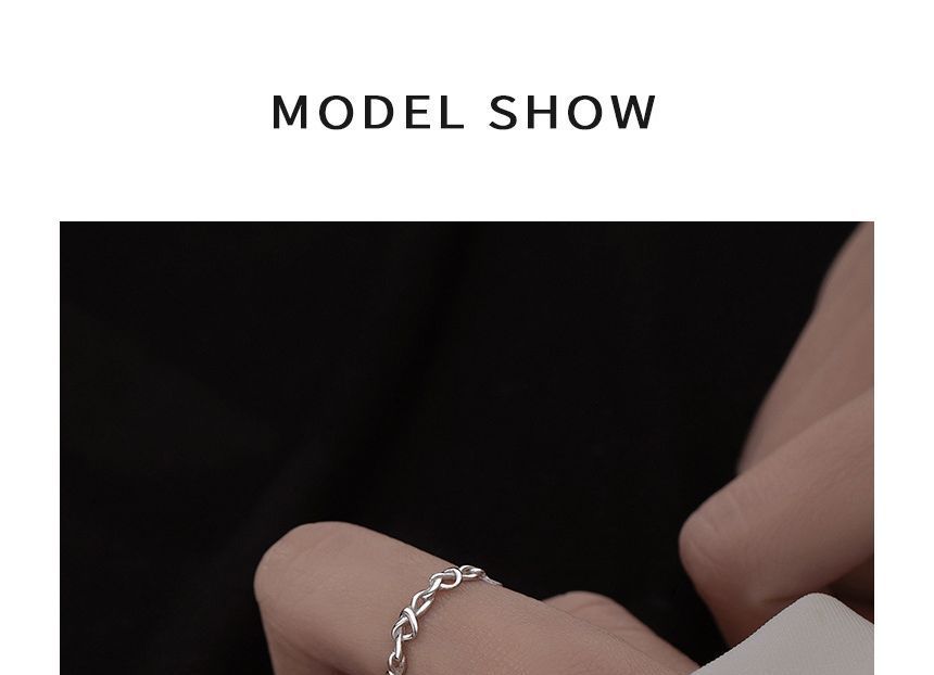 pexrl sieraden - Hartvormige sterling zilveren open ring