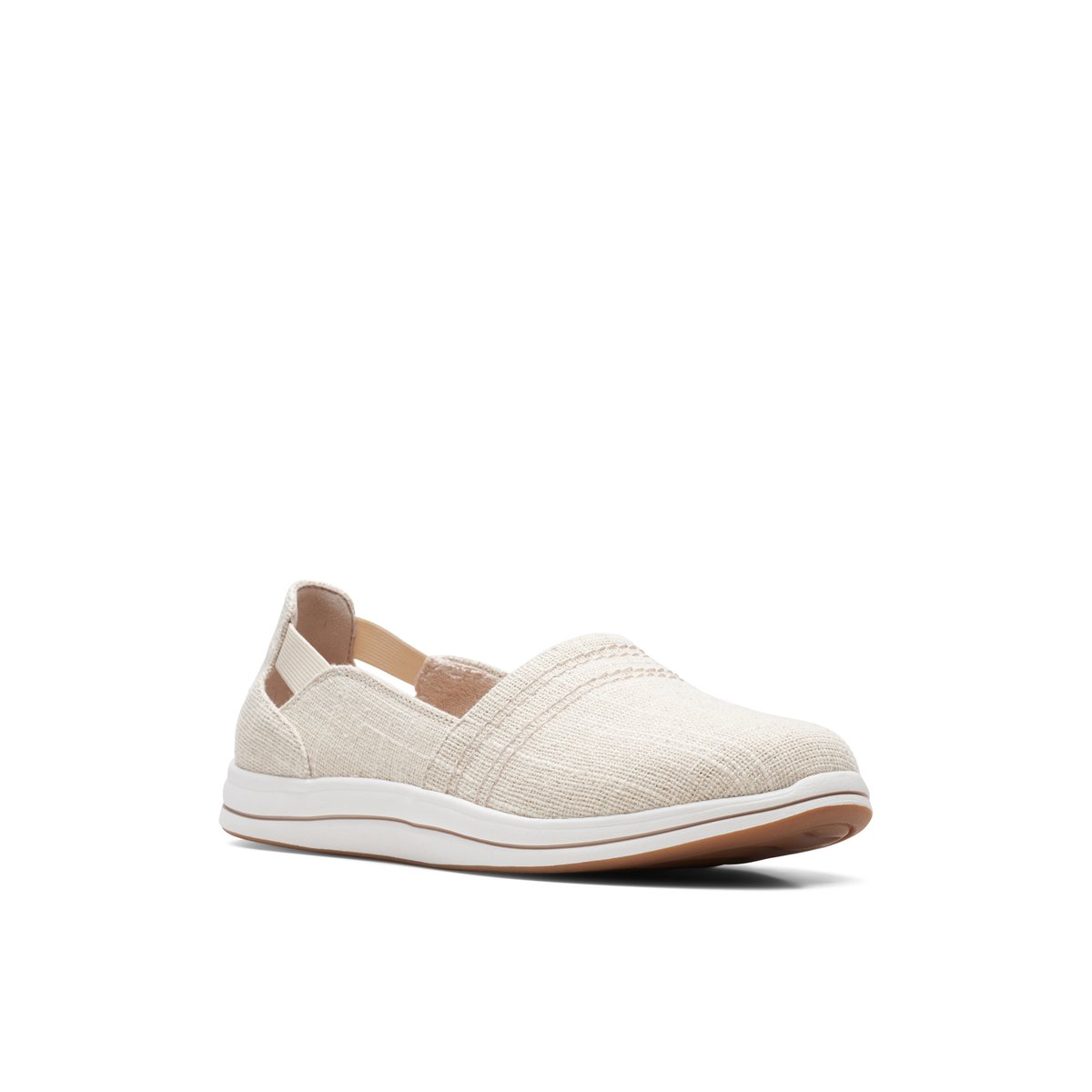 CLARKS-Breeze_step-Espadrilles - Talon plat - Naturel Ouvert