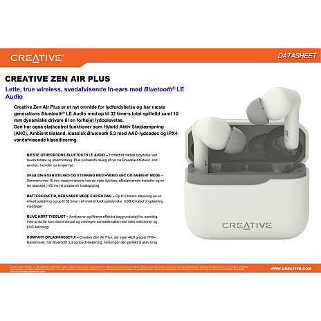Creative Zen Air Plus TWS In-Ear - Cream