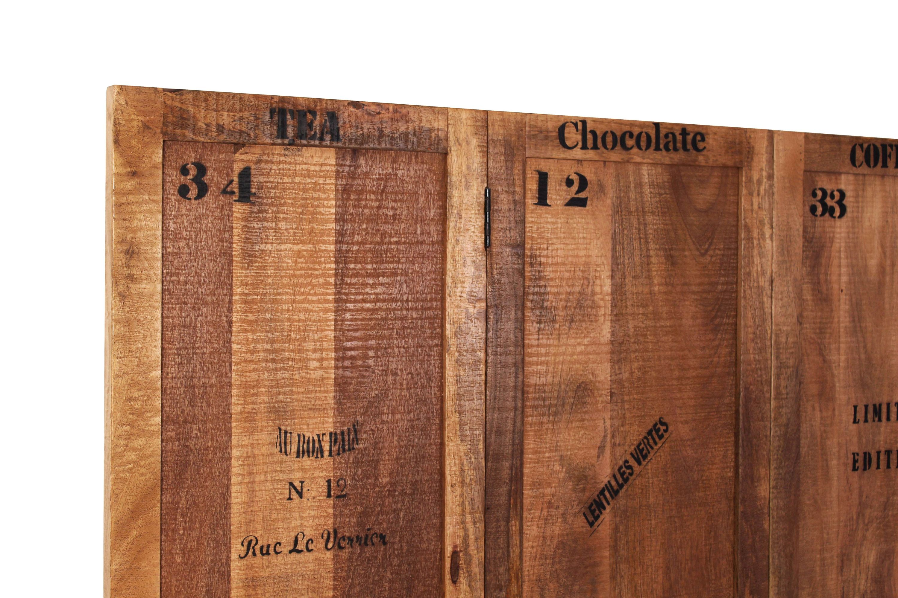 Paravent Rustic Mango Raumteiler Sichtschutz Trennwand Raumteiler Deko 150cm