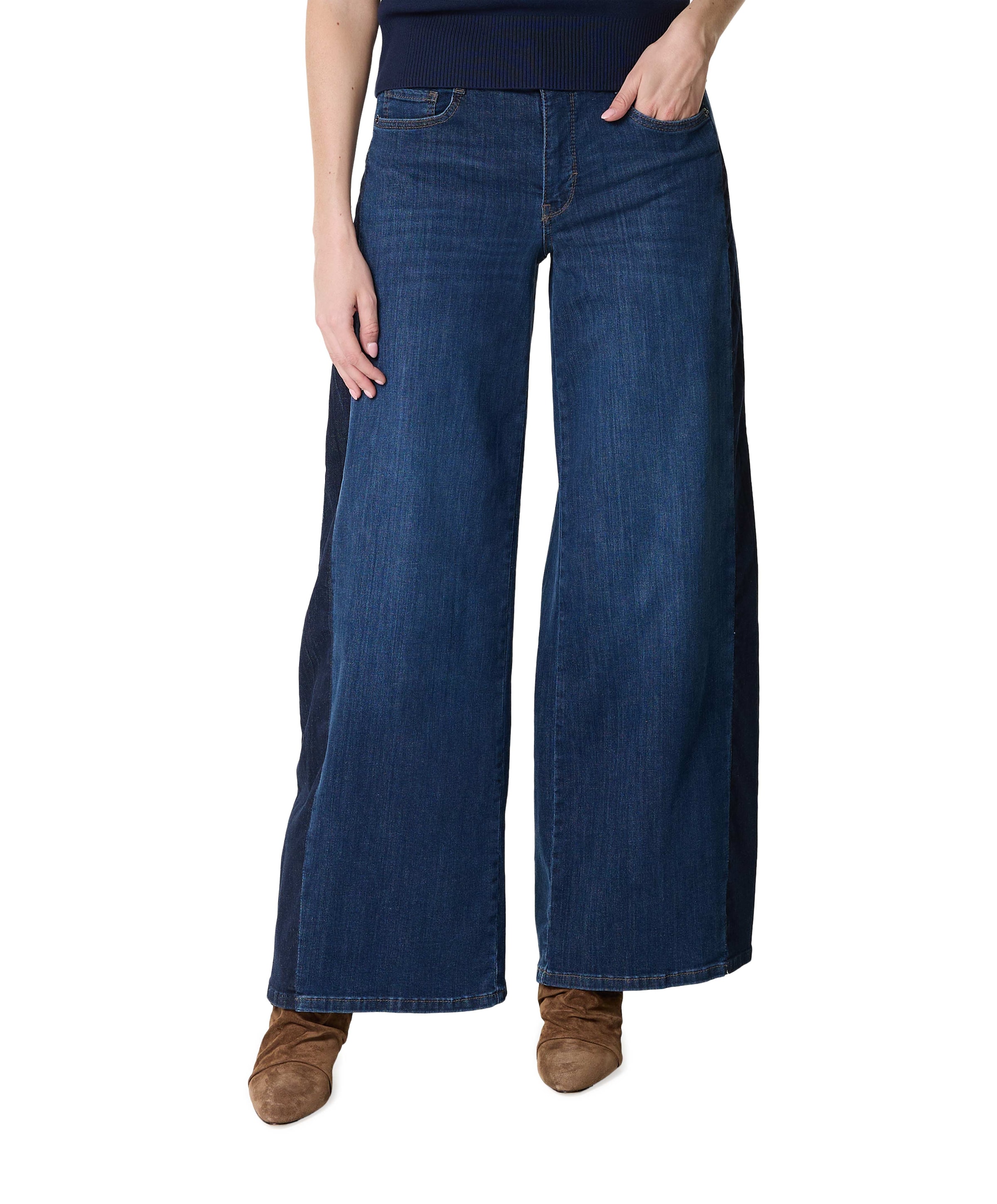 MAC WIDE dames jeans blauw