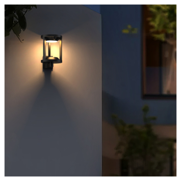 solar wandlamp Oviedo 200 lumen met dag/nacht- en bewegingssensor