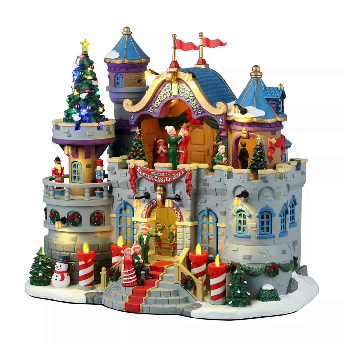 Village de Noël Lemax lumineux, musical et animé Gala au château du Père Noël