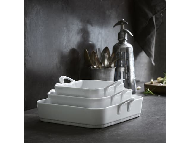 Pillivuyt Toulouse Fad 25 x 23 x 6 cm 2,4 liter Hvid