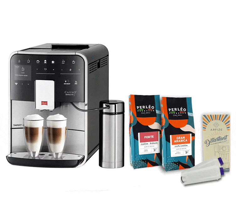 MELITTA Barista TS Smart Connectée Inox F860-100 Garantie 3 ans - Pack 4 mois d'entretien et de café Coloris:Inox