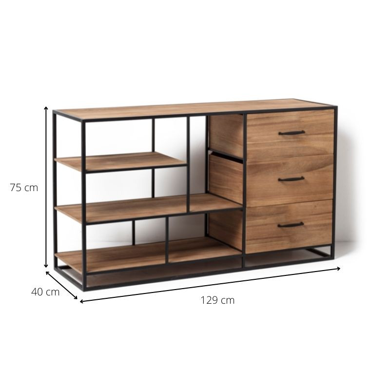 Dressoir Charlie met laden - 75x129x40 cm